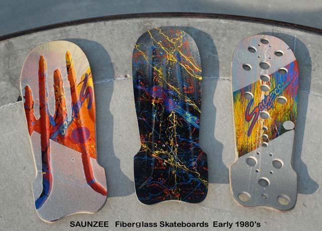 Saunzee History Old School Skateboards Fiberglass Whale Tail Decks