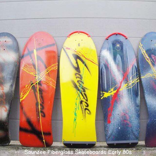Saunzee History Skateboards fiberglass Old School Skateboards Backside