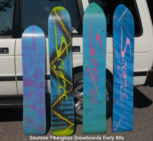 Saunzee History, Vintage Snowboards Fiberglass Snowboards 80s