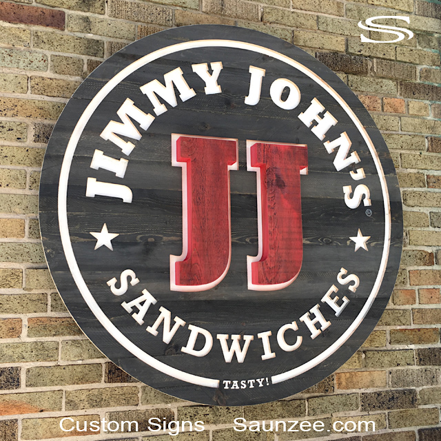 Storefront Signs 3D Jimmy John's Restaurant Sign