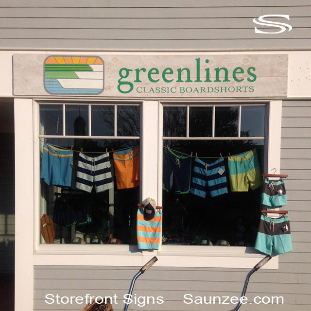Storefront Signs Greenline Boardshorts Surf Shop Sign