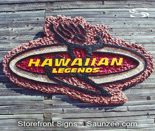 Storefront Signs Hawaiian Legends Building Sign