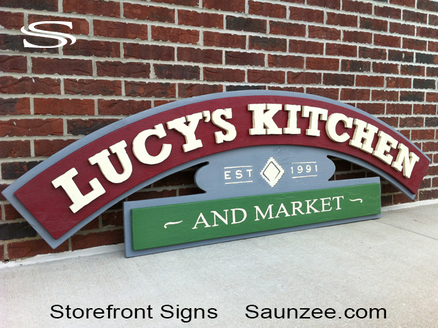 Storefront Signs Lucy's Kitchen Market Signs