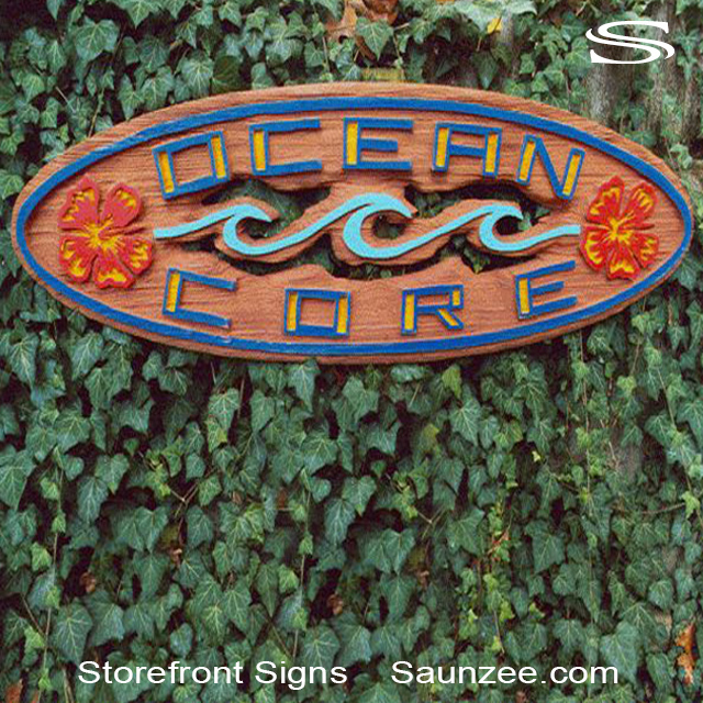 Storefront Signs Ocean Core Surf Shop Sign