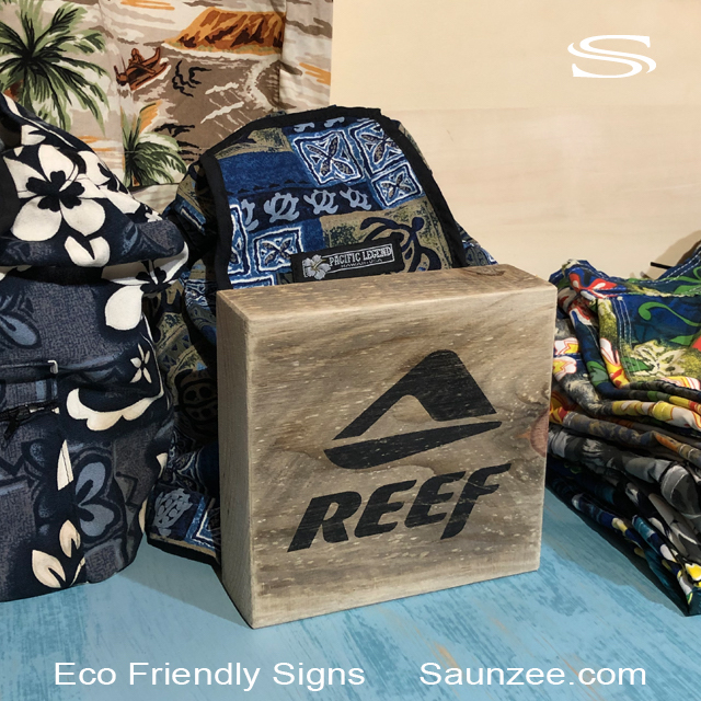 Eco-Friendly Signs Reef Sandals Merchandise Signs