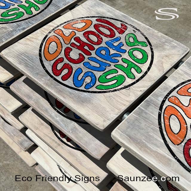 Eco Friendly Signs Old School Surf Shop Signs