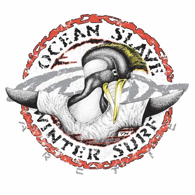 Ocean Slave Macaroni Penguin Logo Winter Surf