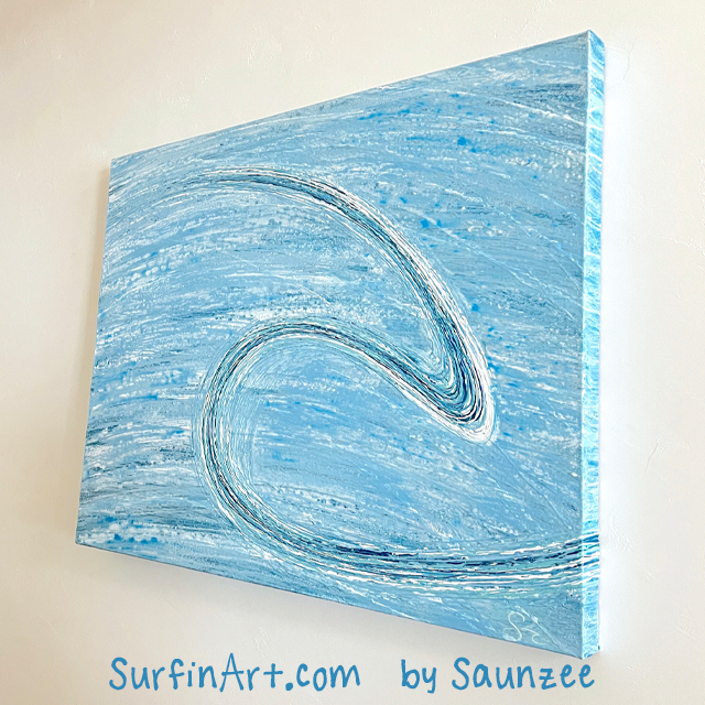 Surf Art, Ocean Wave Painting, Kohala Lighthouse Surf Spot