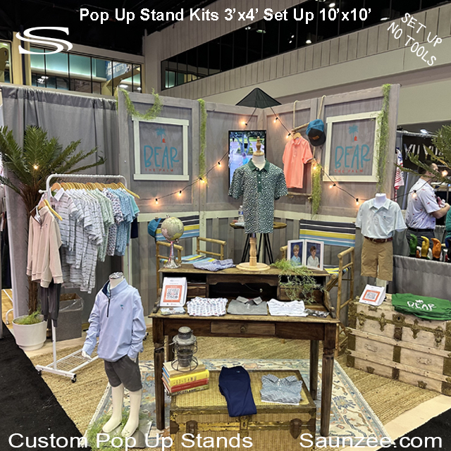 Pop Up Stand Kits, 10x10 Corner Exhibit Booth, Kit Plywood 