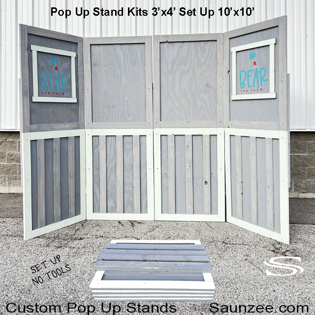 Pop Up Stand Kits, 10×10 Exhibit Booth Kit, Lightweight Plywood Panels