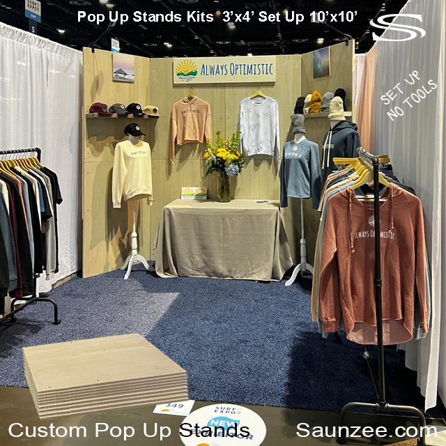 Pop Up Stand Kits, 10x10 Wood Exhibit Booth Kit