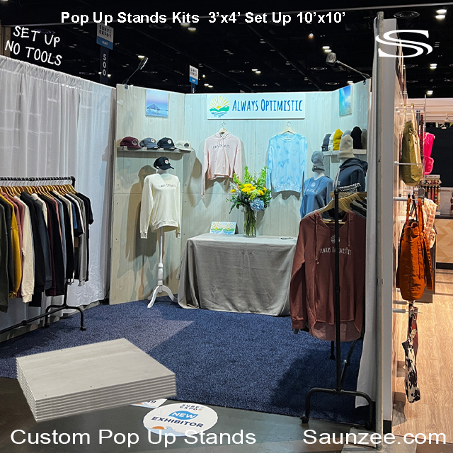 Pop Up Stand Kits, Lightweight Wood Exhibits, 10x10