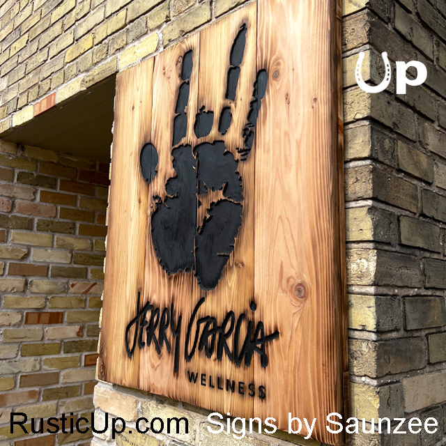 Rustic Signs, Wood Burned Signs, Jerry Garcia, Saunzee