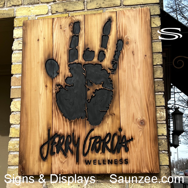 Wood Burned Signs, Jerry Garcia, Sign, Saunzee